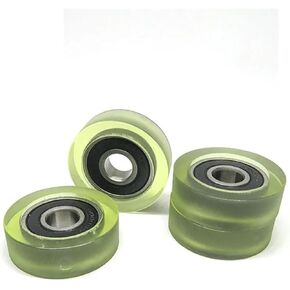 5pcs Rubberized Pulley 10 * 35 * 11 PU Polyurethane Conveyor Belt Rolling Roller PU600035-11 Soft Rubber Mute Wheel in Saudi Arabia