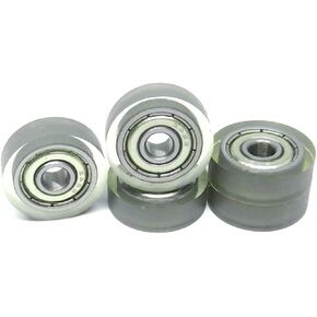 4pcs PU Coated Roller Polyurethane Bearing 4x16x5mm Rubber Guide Sliding Door Wheel Pulley Plastics Wheel in Saudi Arabia