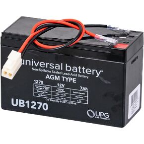 AlveyTech 12 Volt Battery Pack for Razor E-Punk/Electric Punk and The Viro Rides VR550 Scooter (7 Ah) - Replacement Premium Rechargeable AGM Battery with Wiring Harness and 2-Pin 2-Wire Connector in Saudi Arabia
