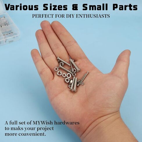 480pcs M2 M3 M4 304 Stainless Steel Metric Screws Assortment Button Head Socket Cap Head Screws Bolts with Nuts Assortment Kit with Box in Saudi Arabia