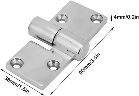 Stainless Steel Boat Deck Butt Hinge, 2Pcs Left and Right Take Apart Accessories, 90 * 38mm, and, Made of stainless steel material, sturdy in Saudi Arabia