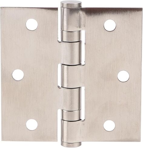 4pcs Door Hinges, Stainless Steel Butt Hinge with Thick Bearing, Square Corners, 24pcs Screws for Wooden Hotel Room Doors in Saudi Arabia