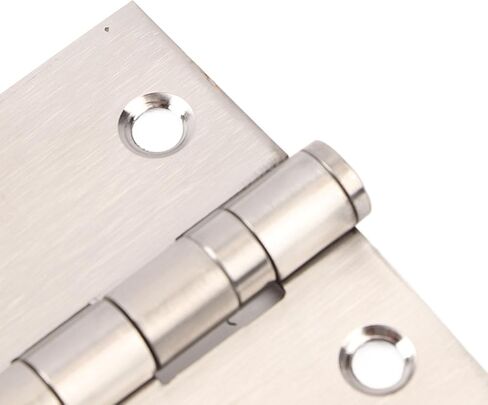 4pcs Door Hinges, Stainless Steel Butt Hinge with Thick Bearing, Square Corners, 24pcs Screws for Wooden Hotel Room Doors in Saudi Arabia