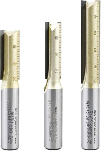 Arden Metric Shank 6mm 12mm Straight Router Bit Carbide 2 Flute Extended Straight End Mill Engraving Cutting Tool Milling Cutter(12x12x30) in Saudi Arabia