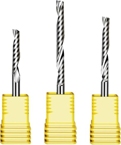 Vsharp 3A Single Flute Spiral End Mill Tungsten Carbide Milling Cutter CNC Bits 4mm 6mm Shank PVC Acrylic Wood Cutting Engraving(4x52x80) in Saudi Arabia