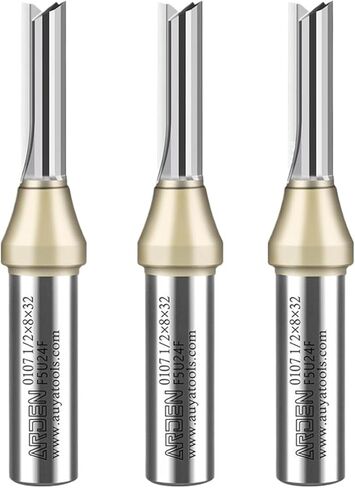 Arden 6.35mm CNC TCT Straight End Mill Woodworking Tool Carbide Cutter 1/4 Shank Router Bit for MDF Plywood Chipboard Slot Drill(T01802) in Saudi Arabia