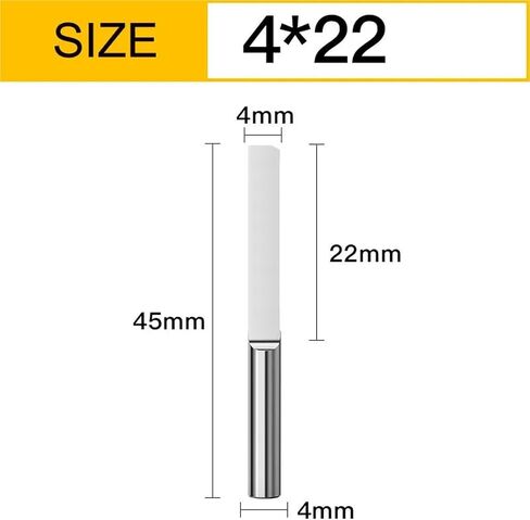Vsharp Carbide 1 Flute Engraving Bit CNC Tool 3.175 4 6mm Flat Bottom End Mill Acrylic MDF Wood Carving Column Milling Cutter(4x4x22) in Saudi Arabia