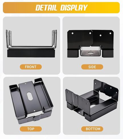 6 PCS 6x6 Post Base for Concrete,Brackets for Wood Posts,Heavy Duty Powder Coating Rust Prevention,Suitable for Deck terraces/pavilions/Steps/Fences Post Anchor Base in Kuwait