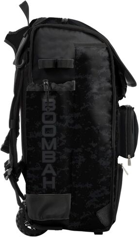 Boombah Catchers Superpack Hybrid Rolling Bat Bag - USA Clandestine 2 Black/Charcoal - Wheeled & Backpack Version in Saudi Arabia
