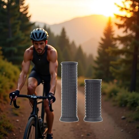 2Pcs Black Bike Long/Short Handlebar Grips for Twising Shifter, Shockproof Anti Slip Parts, for Cycling Parts and Components Anti Slip Soft Non-Slip-Rubber Hand Grip Ergonomic,Handlebars and Stems in Saudi Arabia