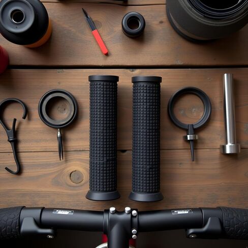 2Pcs Black Bike Long/Short Handlebar Grips for Twising Shifter, Shockproof Anti Slip Parts, for Cycling Parts and Components Anti Slip Soft Non-Slip-Rubber Hand Grip Ergonomic,Handlebars and Stems in Saudi Arabia