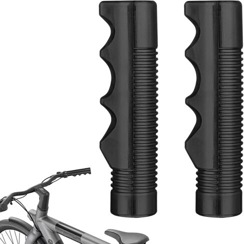 1 Pair Tricycle Handlebar Grips, 3/4 Inch Non-Slip Bicycle Grip Ribbed Handlebar Grips Replacement Black Bike Grip for Bicycle Kids Bike Scooter Universal in Saudi Arabia