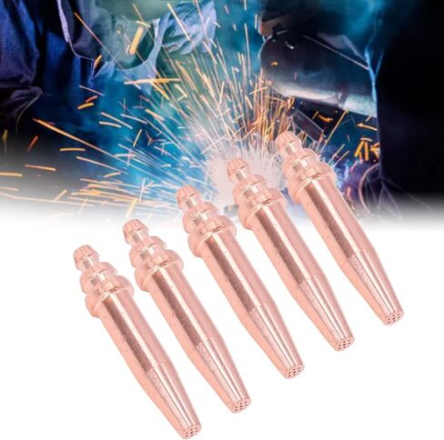 Acetylene Torch Tips 10.0×6.0×5.0 5Pcs Acetylene Cutting Tips Copper Integral Acetylene Flame Cutting Machine Accessories CNC Processing in Saudi Arabia