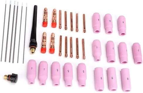 Practical 19. 0×15. 0×4. 37Pcs Tig Parts Tungsten Electrode Alumina Nozzle Collet for Wp17 18 26 Torch37Pcs Alumina Nozzle Convinen in Saudi Arabia