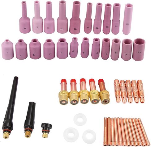 CUPS TIG ما يقرب من 1094G 15.0 × 11.0 × 9.0 50PCS SET WP-17 18 26 SERIES TIG WELDING TORCHALITIONS Accountories Parts Torch Parts 50pcs in Saudi Arabia