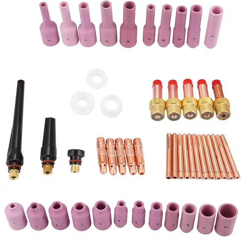CUPS TIG ما يقرب من 1094G 15.0 × 11.0 × 9.0 50PCS SET WP-17 18 26 SERIES TIG WELDING TORCHALITIONS Accountories Parts Torch Parts 50pcs in Saudi Arabia