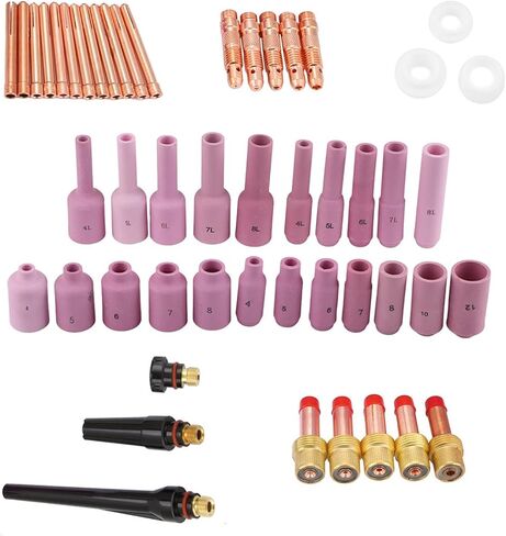 CUPS TIG ما يقرب من 1094G 15.0 × 11.0 × 9.0 50PCS SET WP-17 18 26 SERIES TIG WELDING TORCHALITIONS Accountories Parts Torch Parts 50pcs in Saudi Arabia