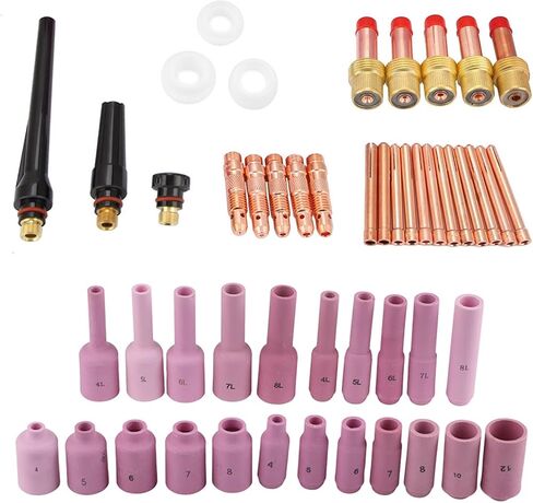 CUPS TIG ما يقرب من 1094G 15.0 × 11.0 × 9.0 50PCS SET WP-17 18 26 SERIES TIG WELDING TORCHALITIONS Accountories Parts Torch Parts 50pcs in Saudi Arabia