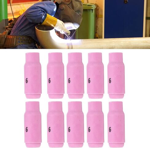 TIG Welding Cup 10N48 6# Ceramic Nozzle Accessory Set Kit for WP17 18 26 Torch Practical Use in Saudi Arabia