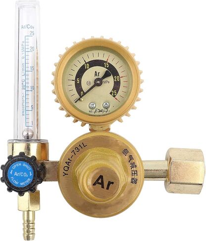 Professional Grade Argon Carbon Dioxide Welder Accessories Alloy Brass Single Stage Gas Flux Regulator, 0.15MPa Stable Output with 0-25MPa Pressure Gauge in Saudi Arabia
