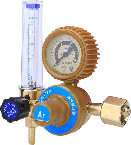 Professional Grade Argon Carbon Dioxide Welder Accessories Alloy Brass Single Stage Gas Flux Regulator, 0.15MPa Stable Output with 0-25MPa Pressure Gauge in Saudi Arabia