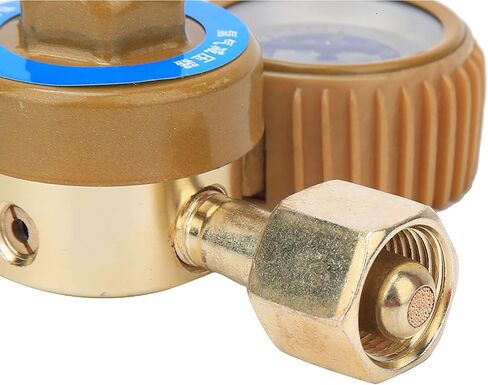 Professional Grade Argon Carbon Dioxide Welder Accessories Alloy Brass Single Stage Gas Flux Regulator, 0.15MPa Stable Output with 0-25MPa Pressure Gauge in Saudi Arabia