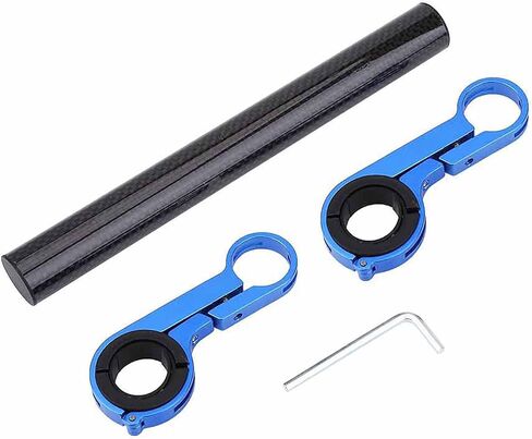 BordStract Bike Handlebar Extender ، حامل حامول Bike Handlebar Extension ، وضوء الدراجة وسرعة عداد السرعة (أسود) in Kuwait