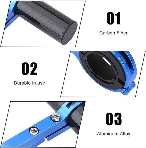 BordStract Bike Handlebar Extender ، حامل حامول Bike Handlebar Extension ، وضوء الدراجة وسرعة عداد السرعة (أسود) in Kuwait