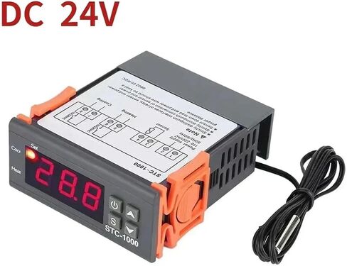 STC-1000 STC 1000 LED ترموستات رقمية لدرجة حرارة الحاضنة الحرارية ترحيل ترحيل التدفئة التبريد 12V 24V 220V (DC 24V) in Saudi Arabia