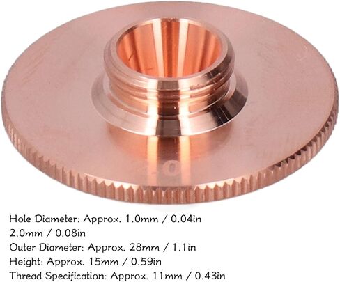 Cutting Nozzle Single Layer Fiber Copper Welding Machine Industrial Parts Accessories 2. Hole Dia 2. 0Mm)(1.0(Hole Dia 1.0mm)) in Saudi Arabia