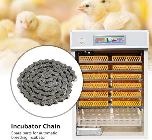 Incubator Chain Replacement Durable Automatic Eggs Incubator Accessories for Hatching Equipment Farm Use Iron Material 100.5cm Length 2Pcs in Saudi Arabia