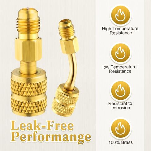 Mudder 7 PCS R134A تكييف الهواء صمام كرة مضغوط متوافق مع R410A R134A R12 R22 HVAC 5/16inch أنثى إلى 1/4inch ذكر in Saudi Arabia