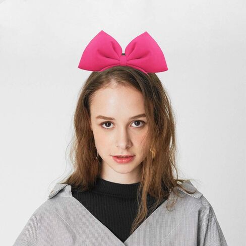 YAXAMING Bow Headband Bowknot Hairband Big Bow Halloween Christmas Hair Bands Women Hair Hoop Bow Headdress Headwear Headpiece Party Decoration Cosplay Costume Cute Handmade Hair Accessories Red in Kuwait