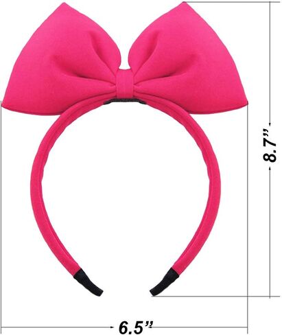 YAXAMING Bow Headband Bowknot Hairband Big Bow Halloween Christmas Hair Bands Women Hair Hoop Bow Headdress Headwear Headpiece Party Decoration Cosplay Costume Cute Handmade Hair Accessories Red in Kuwait