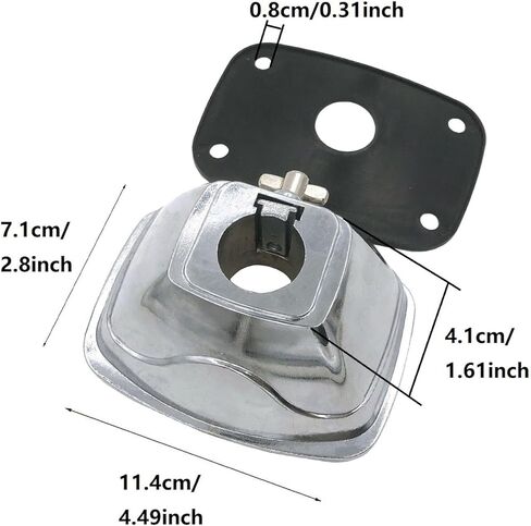 Tom Cymbal Holder Clamp Metal Bass Drum Tom Mount Bracket مع مسامير تثبيت حشية بلاستيكية ، 24.5-27 مم قطرها لوحة أسطوانة Unival. in Kuwait