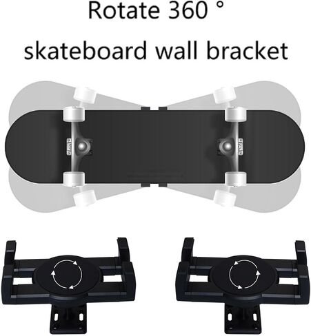 360 Degree Rotating Skateboard Wall Mount Hanger Display Rack Easy Install Skate Holder for Home or Studio Use in Saudi Arabia