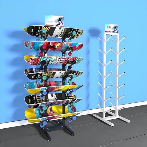 Heavy Duty Metal Ski Storage Rack - 7 Pair Freestanding Steel Holder, Floor Display Stand for Garage, Shop, Home Gym nization, Space-Saving Ski nizer in Saudi Arabia