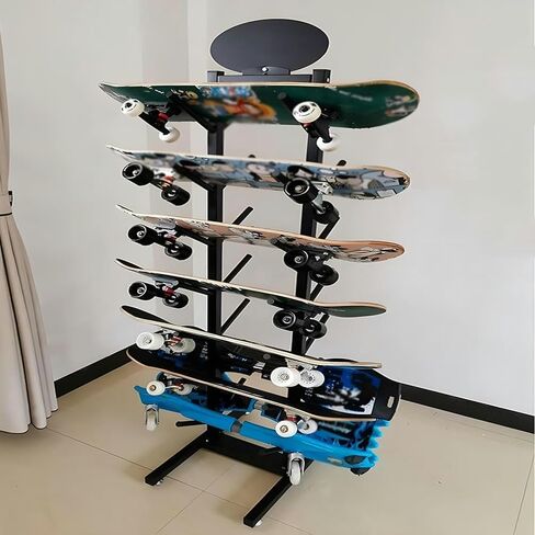 Heavy Duty Metal Ski Storage Rack - 7 Pair Freestanding Steel Holder, Floor Display Stand for Garage, Shop, Home Gym nization, Space-Saving Ski nizer in Saudi Arabia