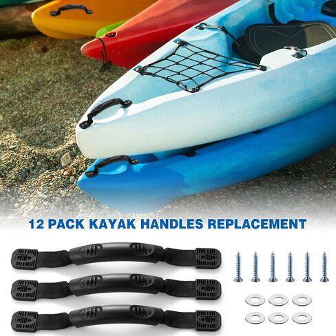 Tallew 12 Pack Kayak Carry مقابض استبدالها بغسالات ومسامير زورق القوارب مقابض قوارب الأجزاء كاياك أدوات ملحق لتصور المائية المائية أمتعة حقيبة رياضية في الهواء الطلق in Saudi Arabia