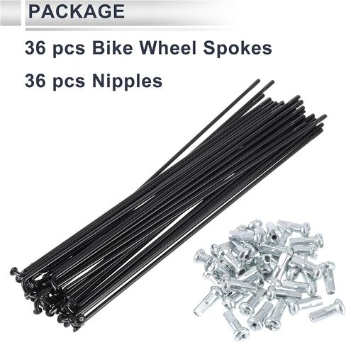 1 مجموعة متحدثة الدراجات العالمية 13G 171mm متحدثة عجلات الدراجة بطول الحلمة الأسود 45 الصلب in Saudi Arabia