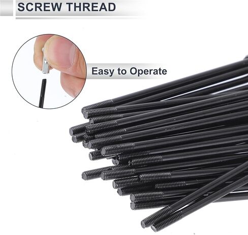 1 مجموعة متحدثة الدراجات العالمية 13G 171mm متحدثة عجلات الدراجة بطول الحلمة الأسود 45 الصلب in Saudi Arabia