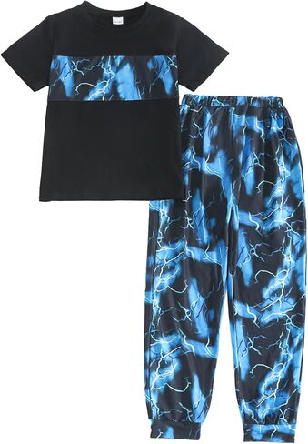 طفل طفل طفل ملابس هندسية ممنوعة ألوان الحظر أعلى الصيف سراويل طويلة 2pc مجموعة الصيف الزي in Kuwait