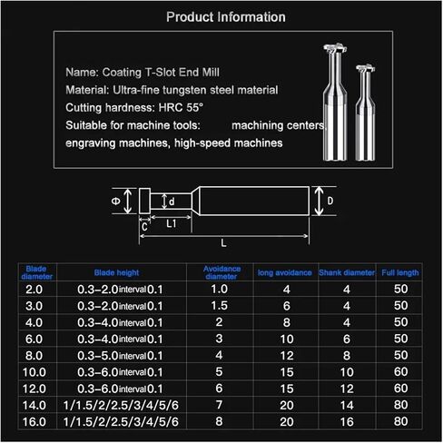 طاحونة نهاية الفتحة T ، كربيد T Slot Milling Tungsten Steel Alloy Tools Metal Machining T Type End Mills in Saudi Arabia