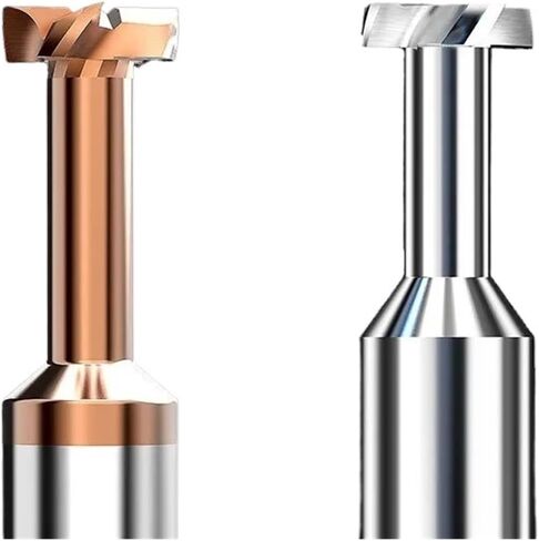 T Slot End Mill, 4mm 6mm 8mm T Slot 4 Flute end Mill Carbide T Slot Milling Tungsten Steel Alloy in Saudi Arabia