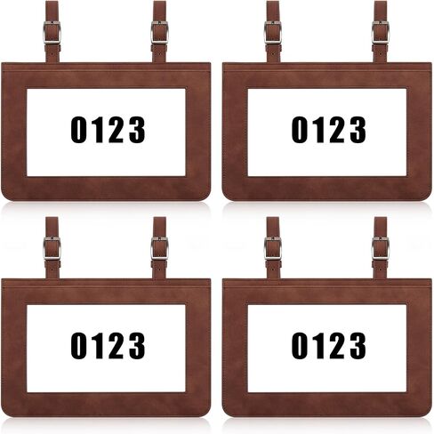 4 Pcs Performance Number Holder for Horse Saddle Horse Show Supplies Leather Exhibitor Number Clip for Saddle Harness Pig Cattle Cow Goat Show Supplies in Saudi Arabia