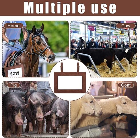 4 Pcs Performance Number Holder for Horse Saddle Horse Show Supplies Leather Exhibitor Number Clip for Saddle Harness Pig Cattle Cow Goat Show Supplies in Saudi Arabia