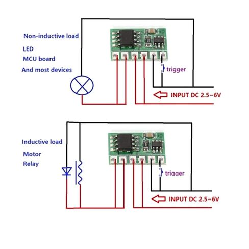 Self Locking Board 2PCS Electronic Switch Bistable Self Locking Board for LED Motor Household Appliance 6A Power Converters in Saudi Arabia