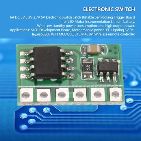 Self Locking Board 2PCS Electronic Switch Bistable Self Locking Board for LED Motor Household Appliance 6A Power Converters in Saudi Arabia