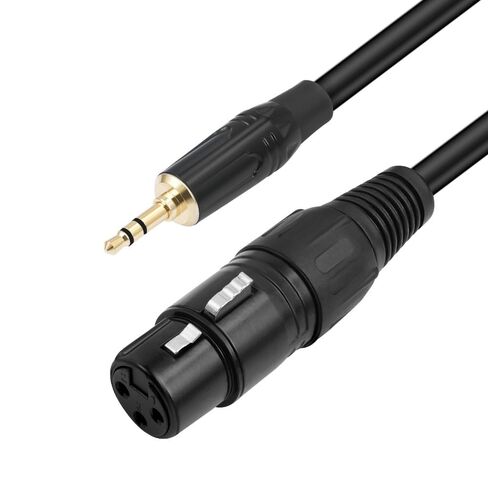 EMSTAR (6 قدم) 1/8 بوصة 3.5 مم إلى كابل XLR ، أنثى XLR متوازنة إلى MANE MALE MALE MALE MALE MANE ، 3Pin in Saudi Arabia