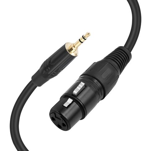 EMSTAR (6 قدم) 1/8 بوصة 3.5 مم إلى كابل XLR ، أنثى XLR متوازنة إلى MANE MALE MALE MALE MALE MANE ، 3Pin in Saudi Arabia